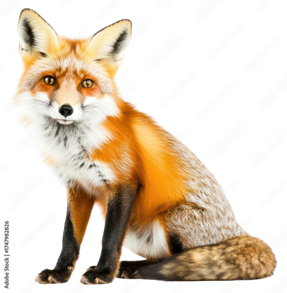 Fototapeta premium PNG Red fox background wildlife animal.