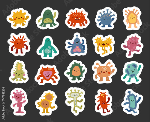 Bacteria microbe character set