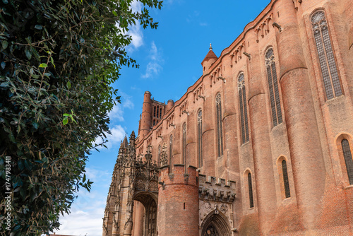 The Sainte Cécile cathedral and the baldachin in Albi, in the Tarn, in Occitanie, France