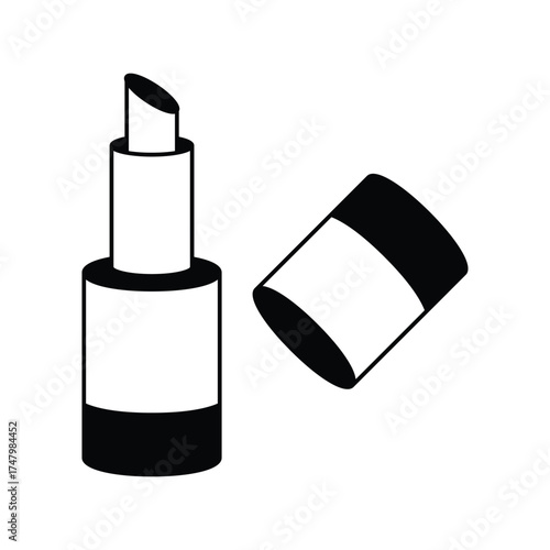 Lipstick  icon with white background vector stock illustration