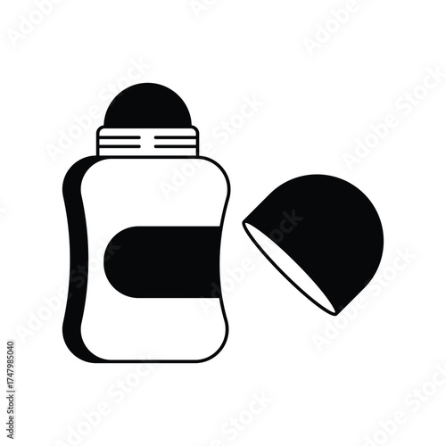 Roll On icon with white background vector stock illustration