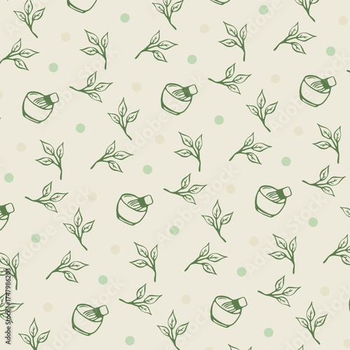 seamless pattern with leaves