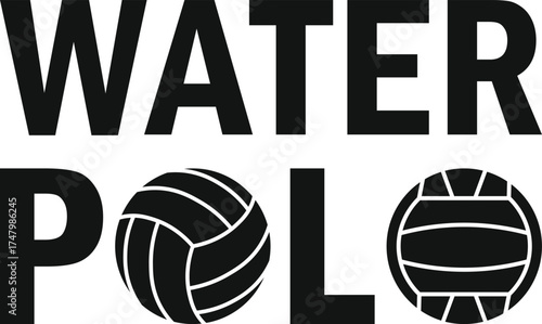 Water Polo T-shirt Design Vector Illustration