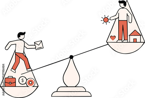 Work Life Balance Illustration