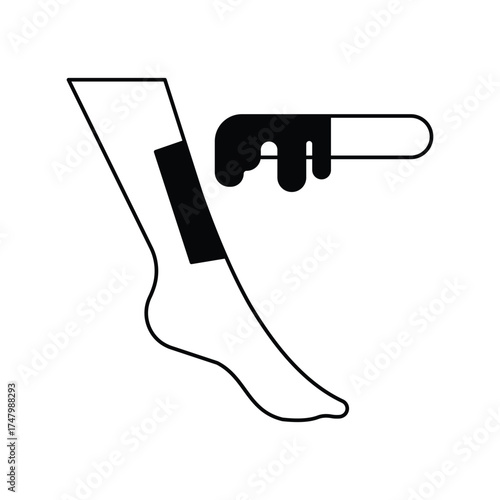 wax icon with white background vector stock illustration