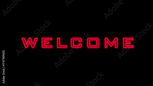 Welcome text banner intro outro