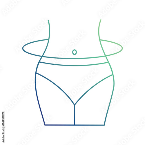 Weight Loss icon with white background vector stock illustration