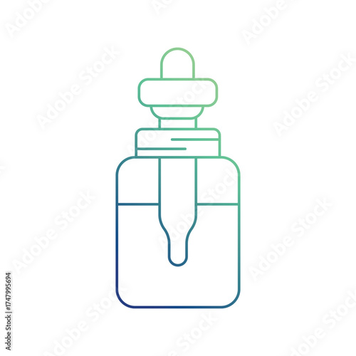 serum icon with white background vector stock illustration
