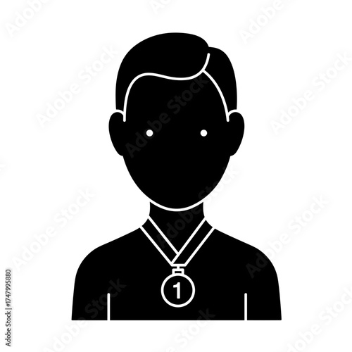 Man wearing first place medal, symbolizing achievement for International Men's Day  