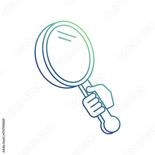 Hand Mirror icon with white background vector stock illustration