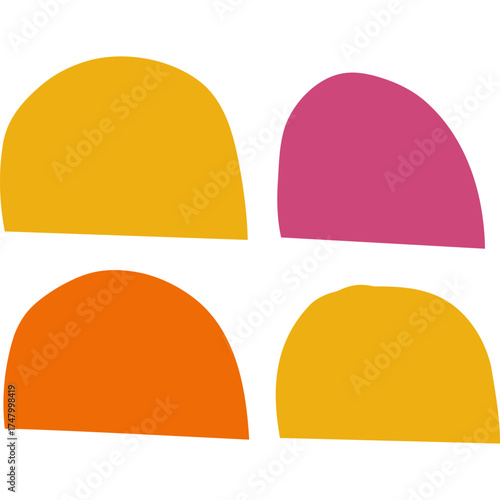 Vibrant and Colorful Abstract Shapes for Trendy Modern Designs
