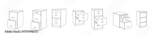 file cabinet vector