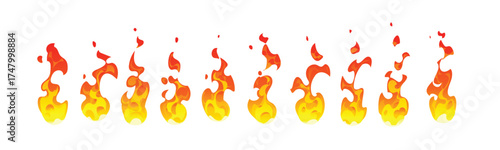 fire flame sprite sheet fx game effect vector
