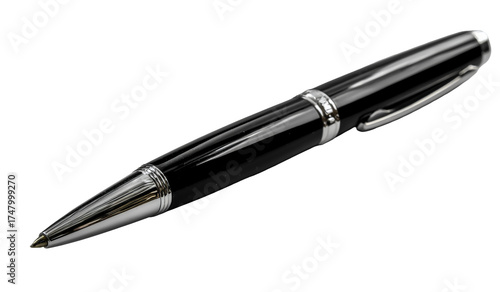 Wallpaper Mural Elegant black and silver luxury ballpoint pen isolated on transparent background Torontodigital.ca