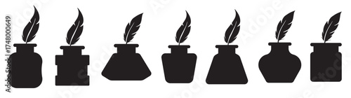  inkwell icons vector.