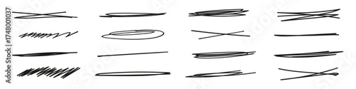 line strikethrough elements underline pen doodle