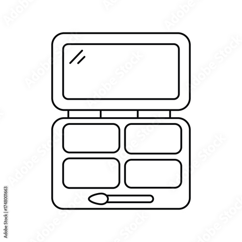 eye shadow icon with white background vector stock illustration