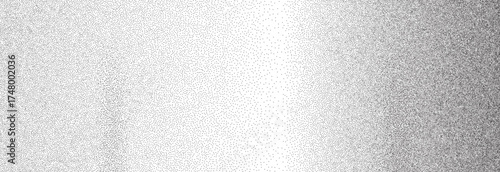Cover with gritty noise pattern gradient. Grain stippled background. Grunge abstract dotwork texture. Faded black and white halftone cover. Dots gradation. Vector speckle effect backdrop.