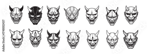oni mask silhouette 