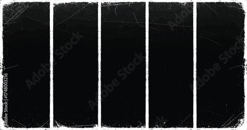 Vector art of grunge black and with distressed texture and frame, perfect for adding a vintage or worn effect to your designs, creating a unique and eyecatching look