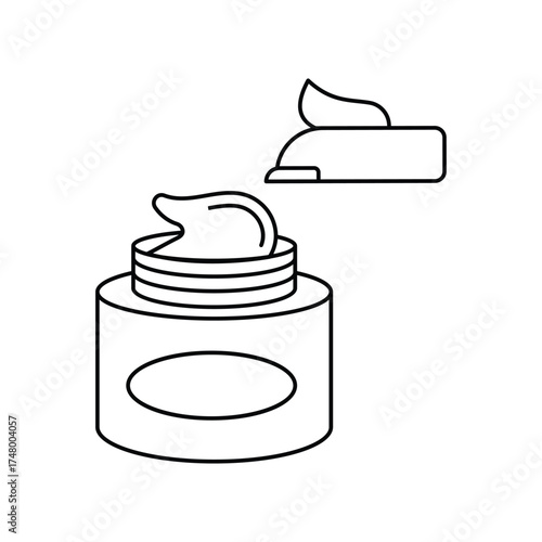 Cream icon with white background vector stock illustration