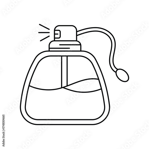 Perfume  icon with white background vector stock illustration