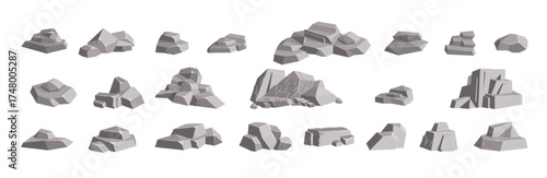 rocks and stones granite mountain pebble grey stone heap