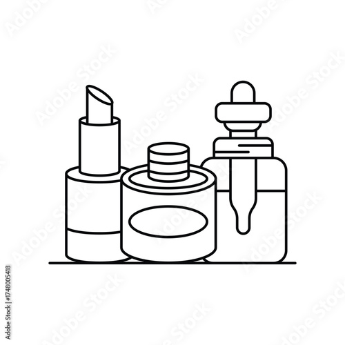cosmetics icon with white background vector stock illustration