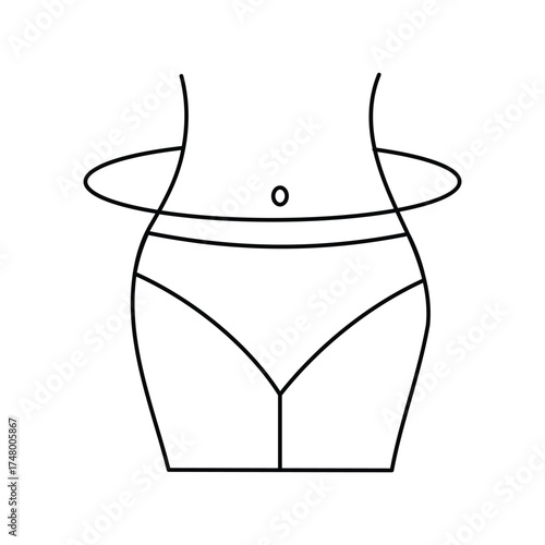 Weight Loss icon with white background vector stock illustration
