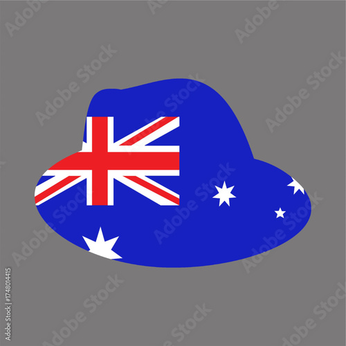 woman hat with australia map design independence nationality.eps