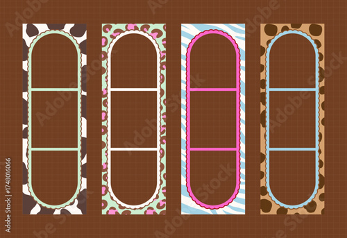 Animal Print Rounded Rectangle Photo Booth Frame