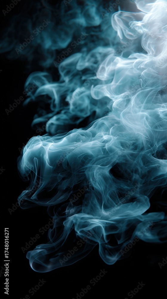 Fototapeta premium Ethereal Smoke Effect in Dark Background