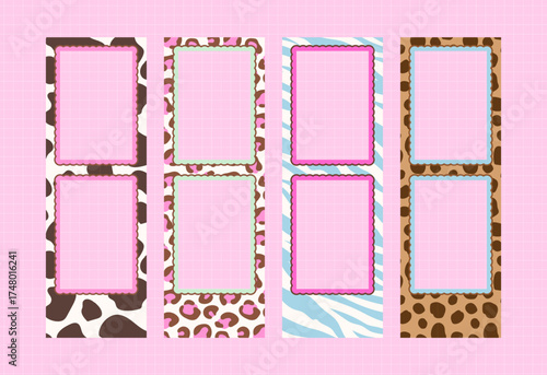 Animal Print Portrait Photo Booth Frame