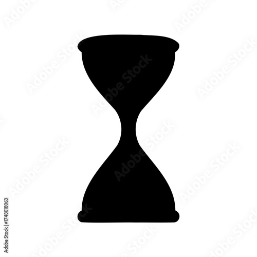Simple black silhouette of an hourglass, a symbol of time and deadlines
