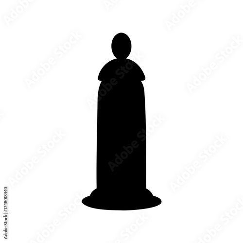 Silhouette image of a mysterious character shrouded in darkness and cloaked in secrecy