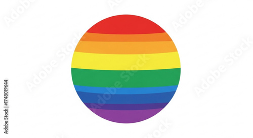 A vibrant rainbow circle, a symbol of diversity, inclusion, and pride, celebrating the beauty of human connection and love