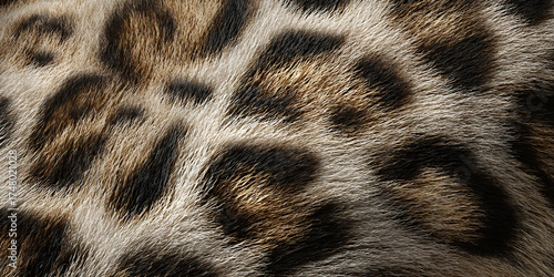 Jaguar fur close-up with detailed spotted texture - AI generated