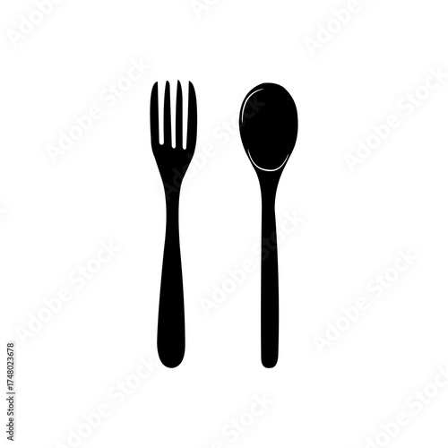 Vector cutlery, spoon, fork