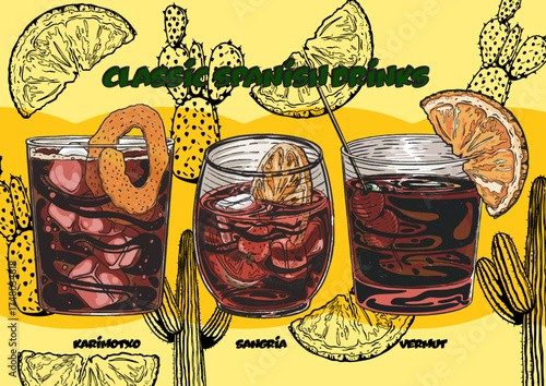 SPANISH COCKTAILS AND ELEMENTS