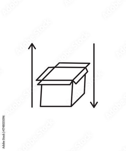 empty box icon, vector best line icon.