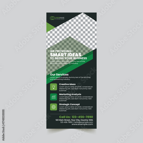 Modern Corporate Business Roll-Up Banner For Marketing Template