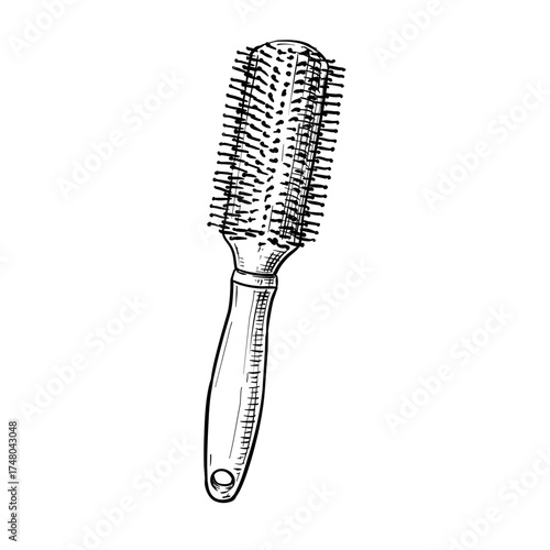 comb vector hand drawn illustration