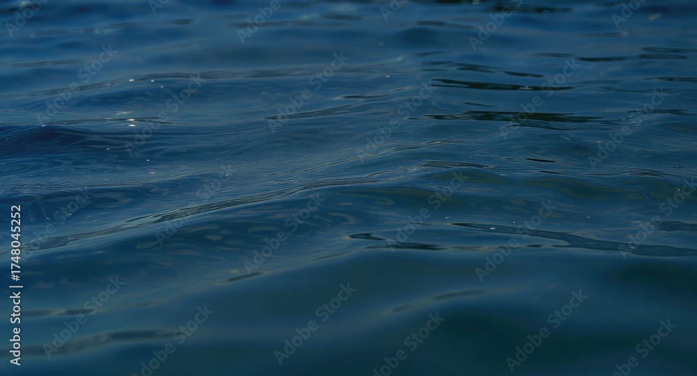 Naklejka premium Ocean water surface with waves and reflections.