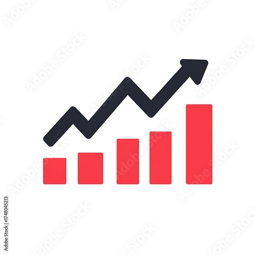Free Download Simple hand drawn bar chart with an upward trending arrow indicating growth and success - GFXLoad
