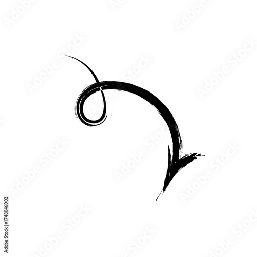 Hand drawn black arrow