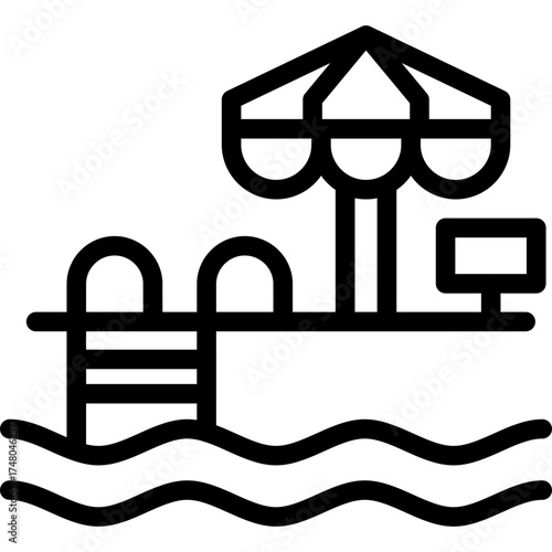 Spa Pool Icon Vector Element