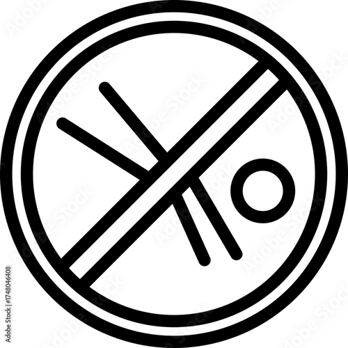 No Diving In Pool Icon Vector Element