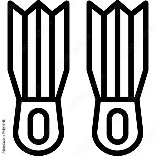 Swimming Fins Icon Vector Element