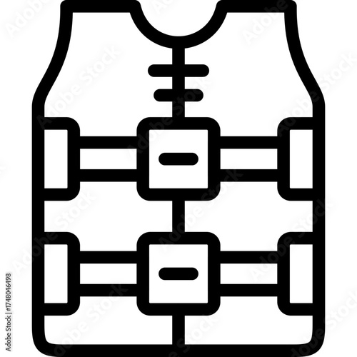 Lifeguard Vest Icon Vector Element