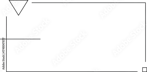 Geometric Diagram: Triangle, Lines, Rectangle, Square